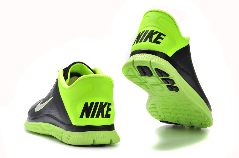 Hot Nike Free4.0 Men Shoes White/Black/Greenyellow